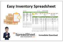 Load image into Gallery viewer, Inventory in Excel - EASY to use Spreadsheet