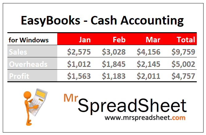 Accounting Spreadsheet for Windowws