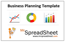 Load image into Gallery viewer, Business Planning Spreadsheet Template