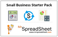 Load image into Gallery viewer, Small Business Spreadsheet Starter Pack