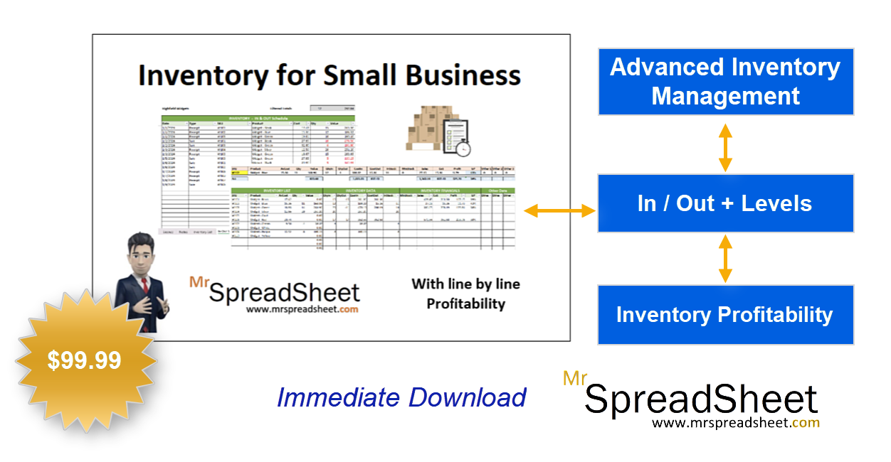 Inventory in Excel - Advanced version