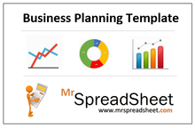 Load image into Gallery viewer, Business Planning Spreadsheet Template
