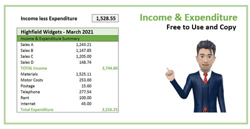 Free Income and Expenditure Spreadsheet