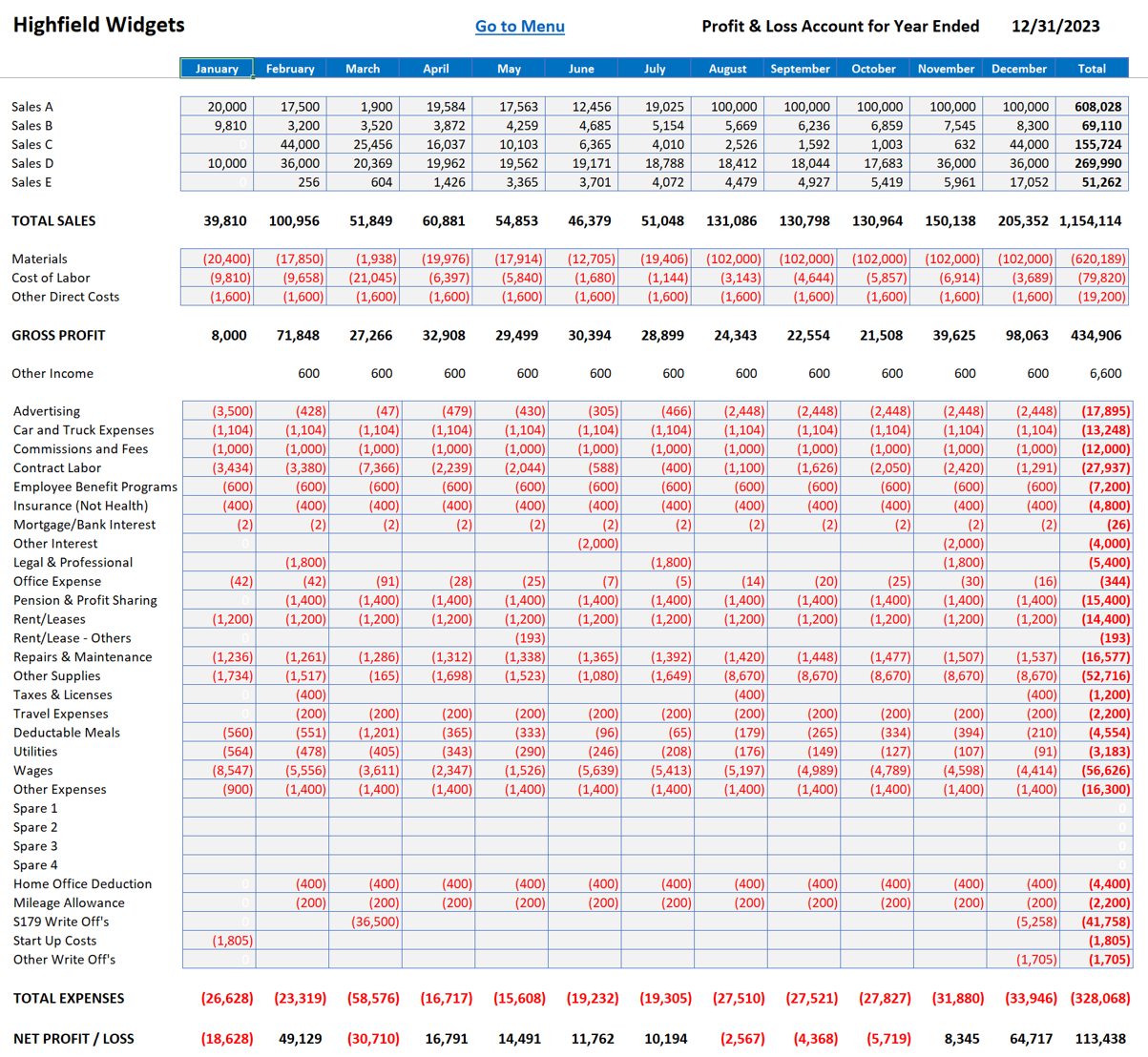 Accounting Spreadsheet - EasyBooks for Windows β Mr.SpreadSheet