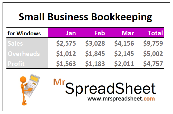 Business Bookkeeping Spreadsheet Template