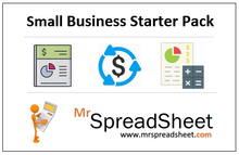 Load image into Gallery viewer, Small Business Spreadsheet Starter Pack
